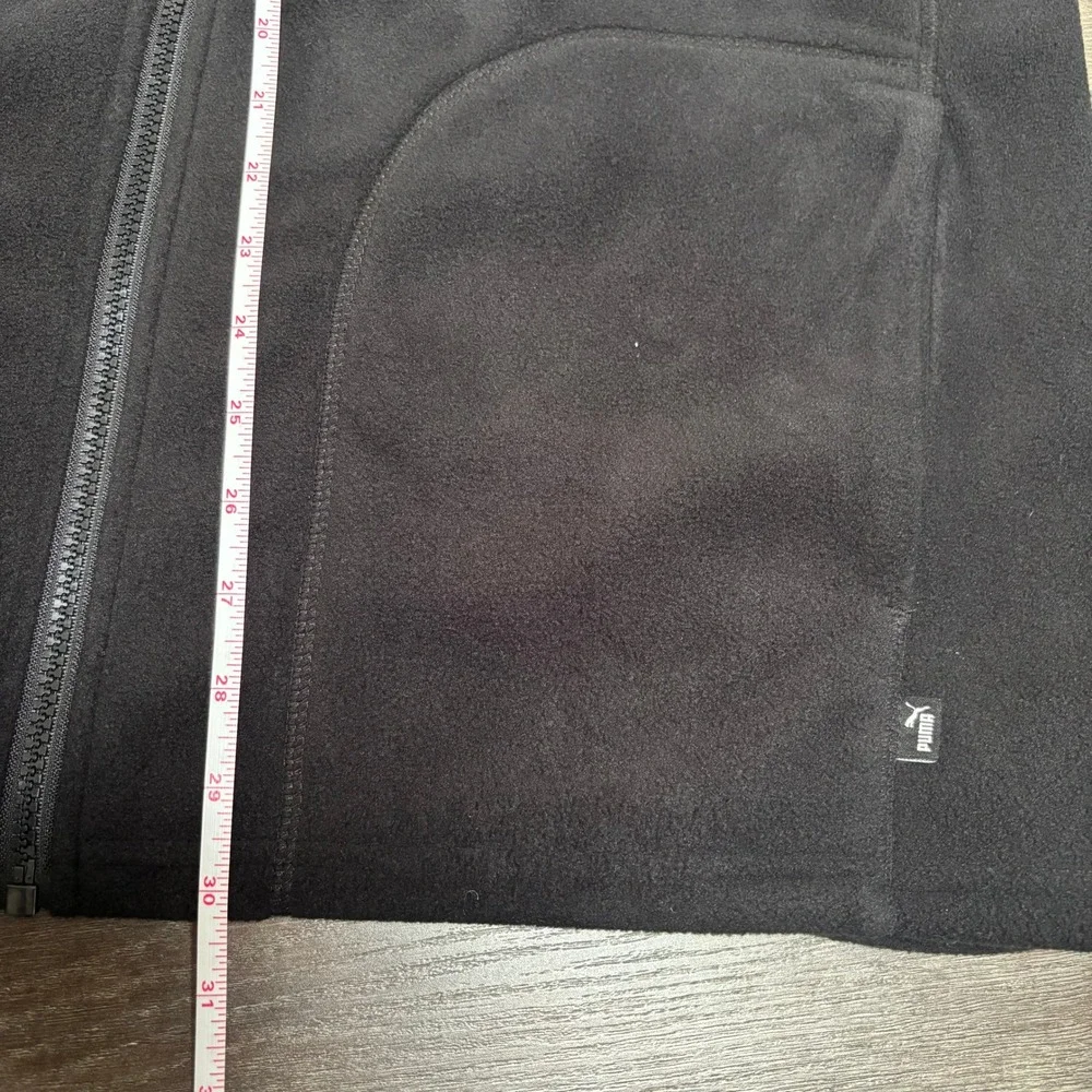 Puma Mens Polar‎ Fleece Jacket Black Raglan Sleeve Full Zip XL PFA24VM0-16585